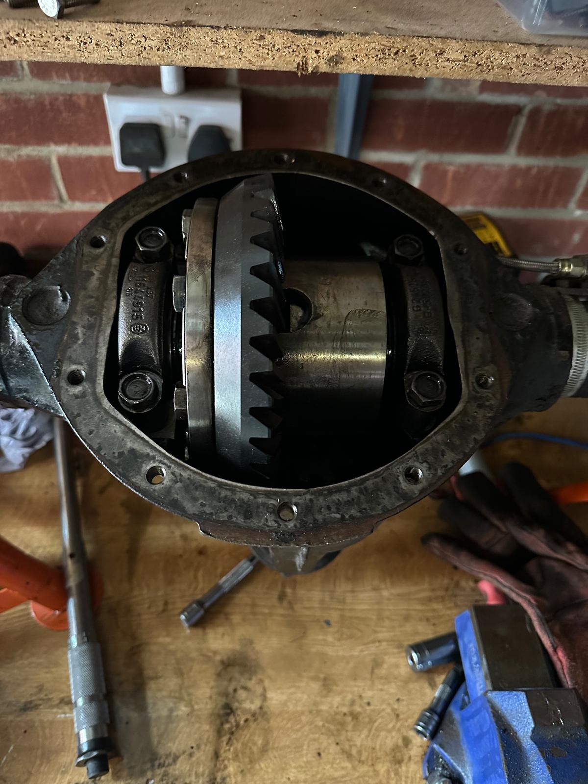 Broken interior of Type 9 gearbox